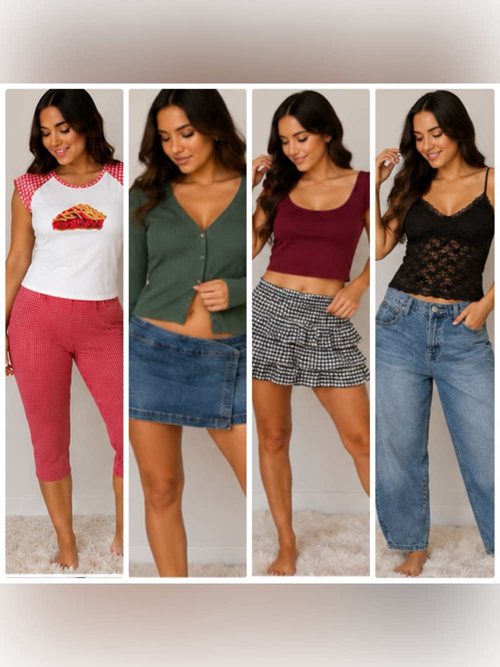 BrandyMelville|Aeropostal|KimichiBlue 8 piece lot jean pant skirts tops 00/XS